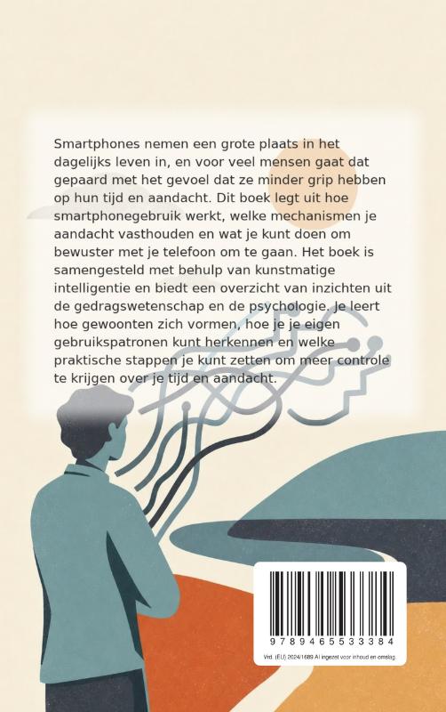 Achterkant van Minder op je telefoon kijken