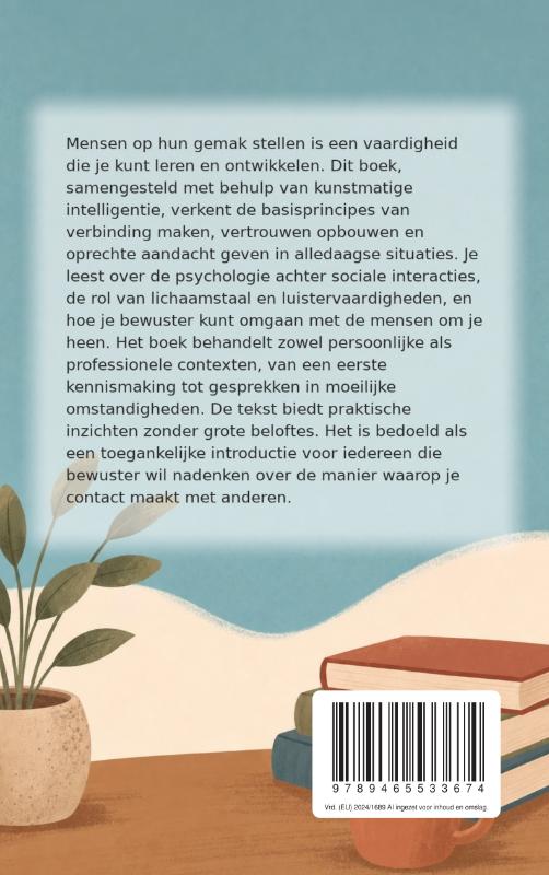 Achterkant van Mensen op hun gemak stellen