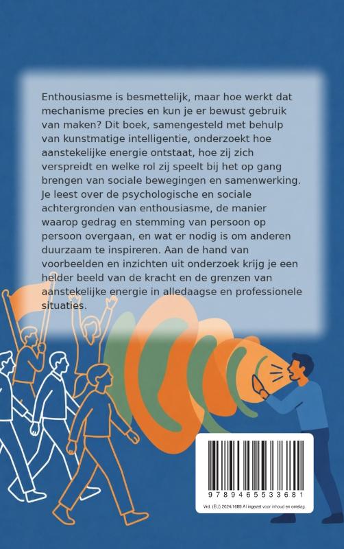 Achterkant van Enthousiasme dat overslaat