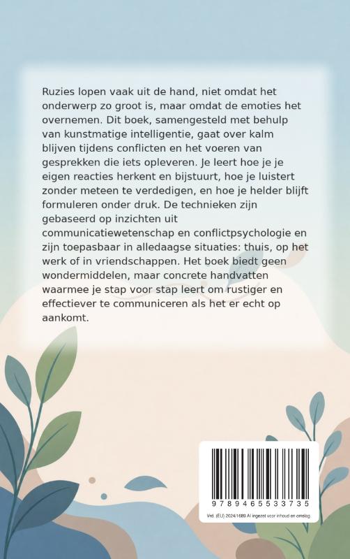 Achterkant van Kalm blijven in een ruzie