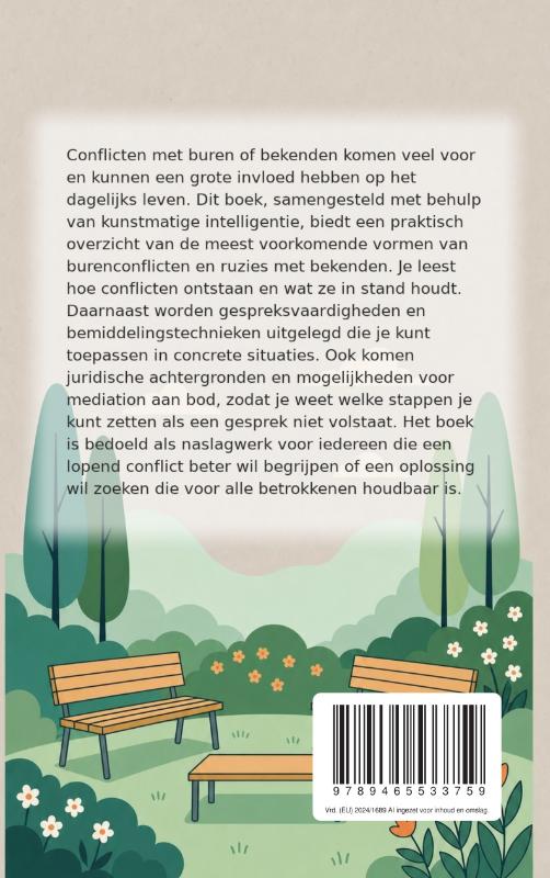 Achterkant van Conflicten met buren of bekenden