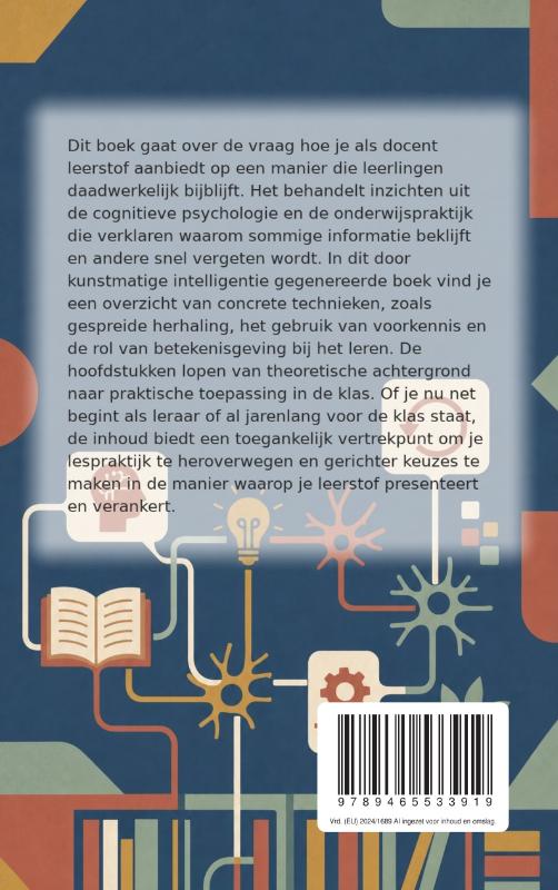 Achterkant van Lesmateriaal dat blijft hangen