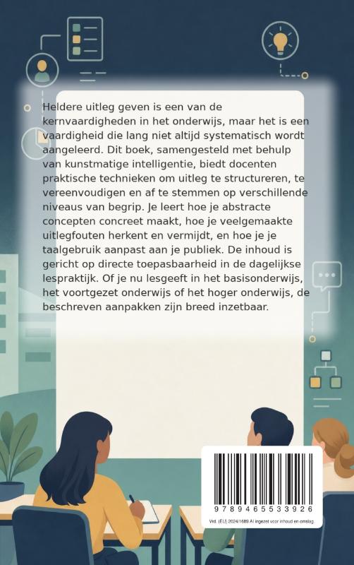 Achterkant van Heldere uitleg geven als docent