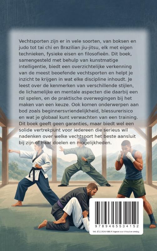 Achterkant van Een vechtsport kiezen die bij je past
