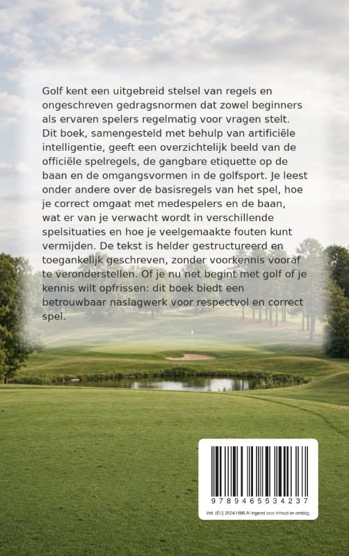 Achterkant van De regels en etiquette van golf