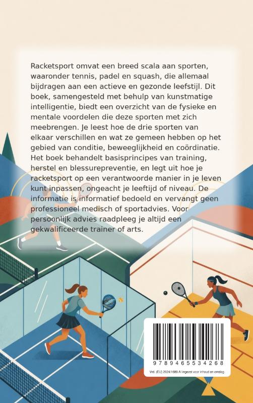 Achterkant van Fit blijven met racketsport