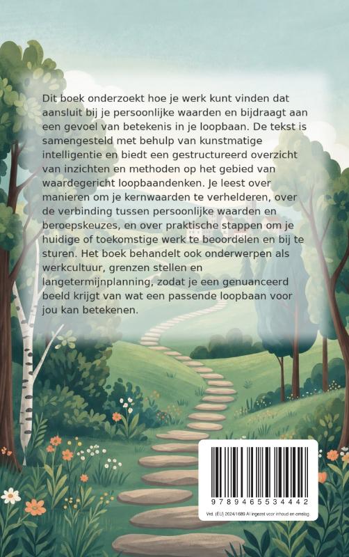 Achterkant van Een baan die past bij je waarden