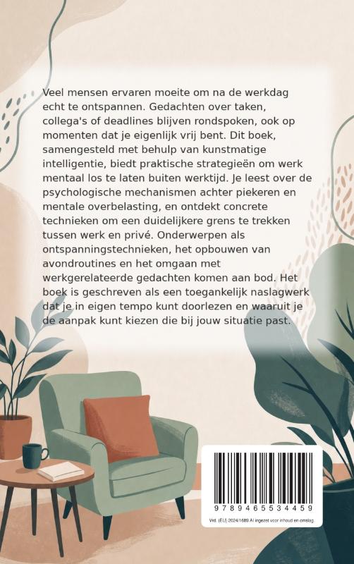 Achterkant van Loslaten van werk in je vrije tijd