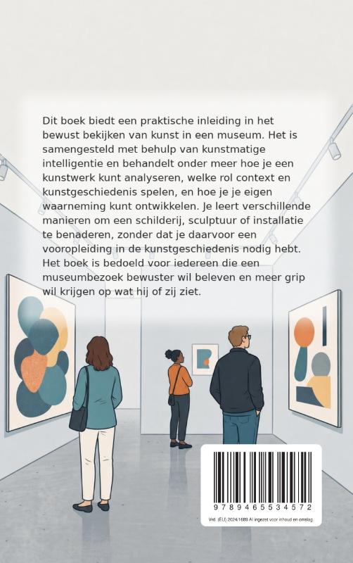 Achterkant van Kunst in een museum leren bekijken