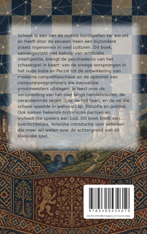 Achterkant van De geschiedenis van het schaakspel