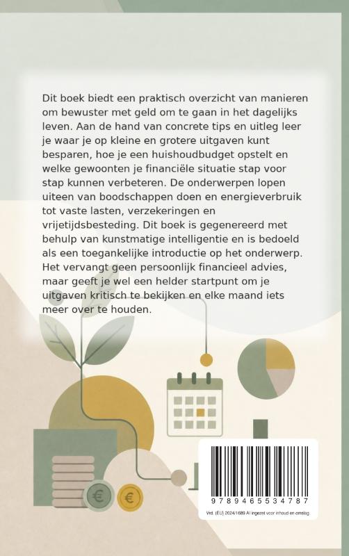 Achterkant van Geld besparen in het dagelijks leven