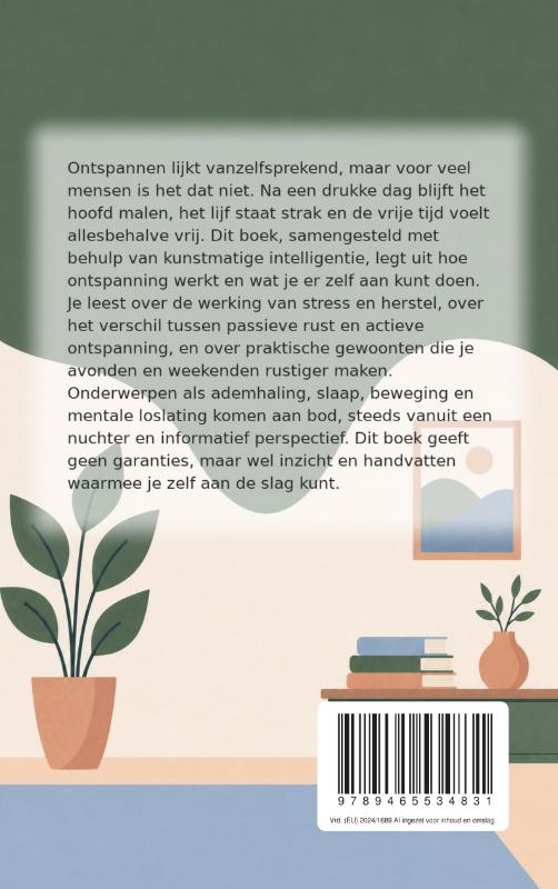 Achterkant van Echt ontspannen in je vrije tijd