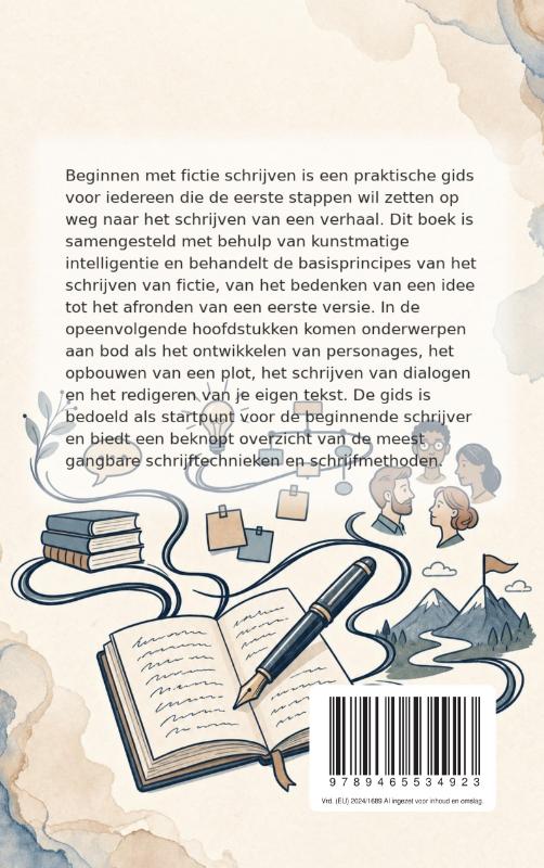 Achterkant van Beginnen met fictie schrijven