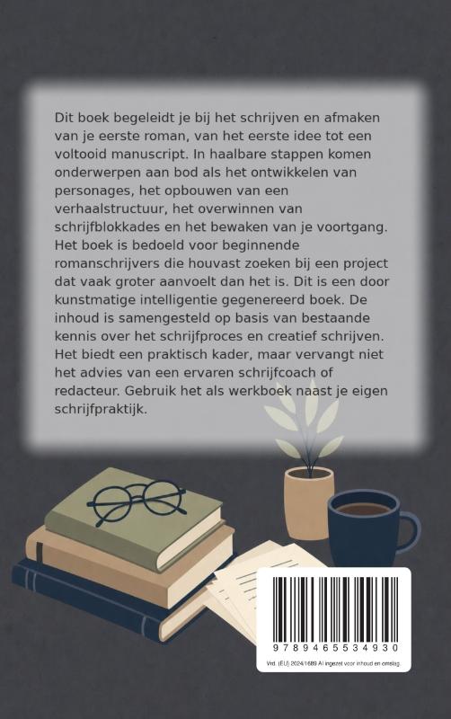 Achterkant van Je eerste roman afmaken