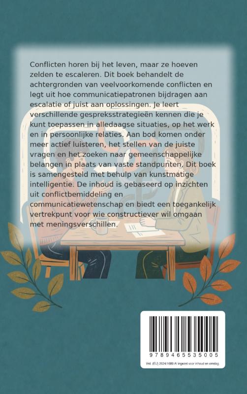 Achterkant van Conflicten oplossen zonder ruzie