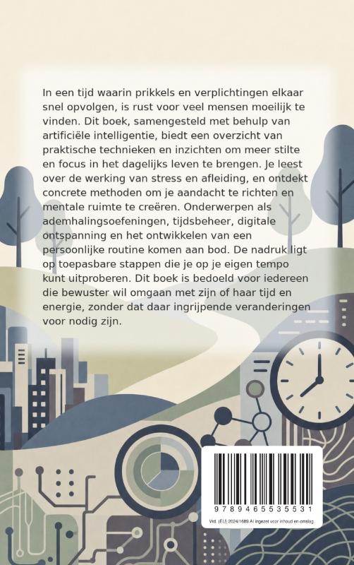 Achterkant van Stilte vinden in een drukke wereld