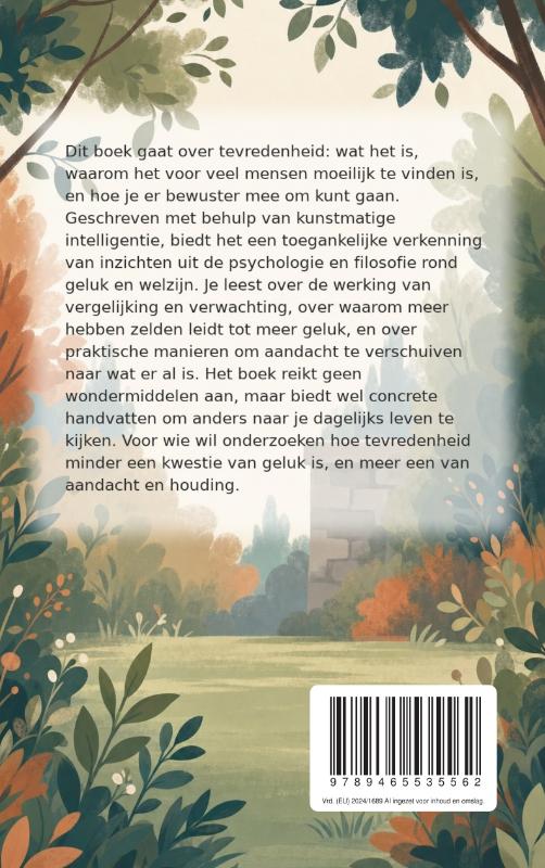 Achterkant van De kunst van tevreden zijn