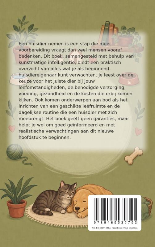Achterkant van Voor het eerst een huisdier nemen