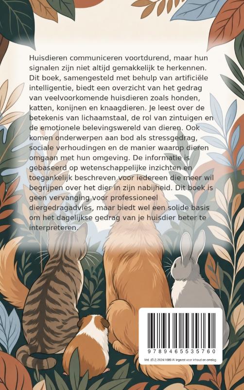 Achterkant van Gedrag van huisdieren begrijpen