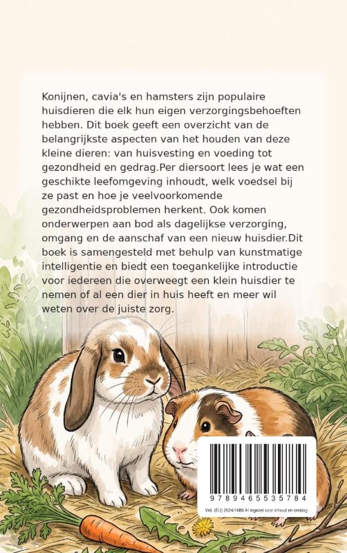 Achterkant van Kleine huisdieren verzorgen