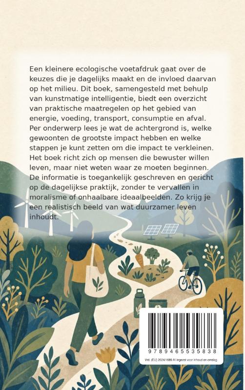 Achterkant van Een kleinere ecologische voetafdruk