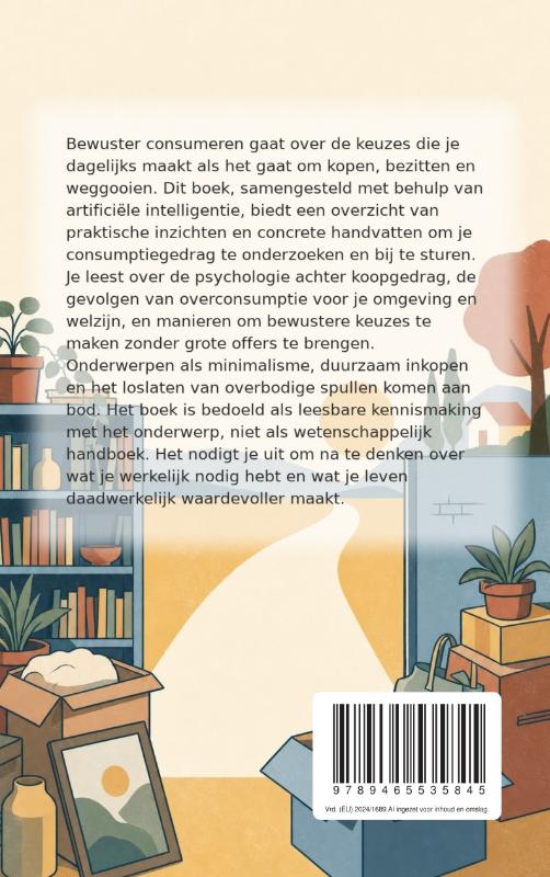 Achterkant van Bewuster consumeren