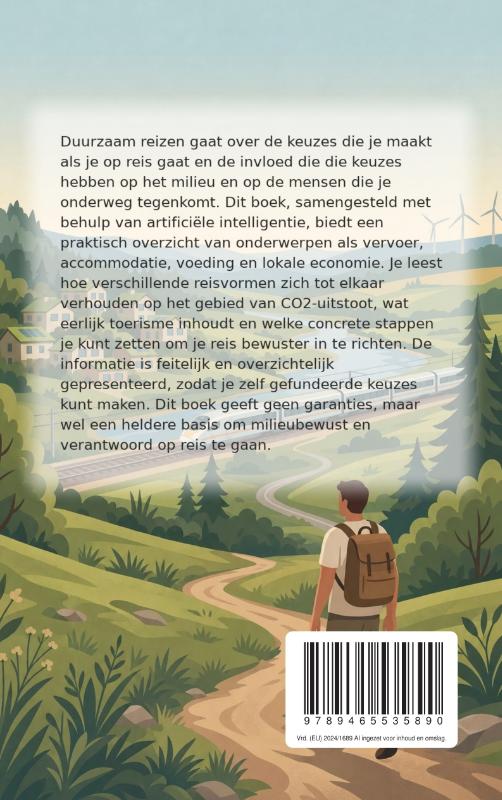Achterkant van Duurzaam reizen