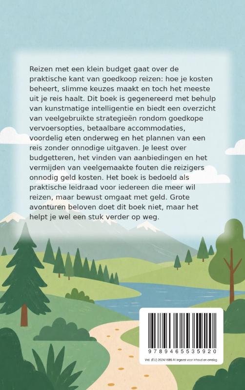 Achterkant van Reizen met een klein budget
