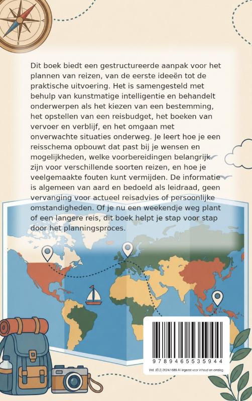 Achterkant van Een reis plannen tot in de puntjes
