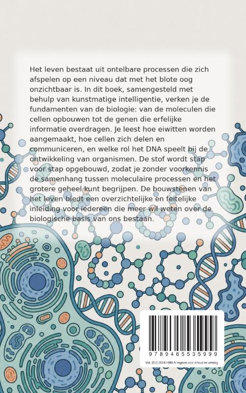 Achterkant van De bouwstenen van het leven