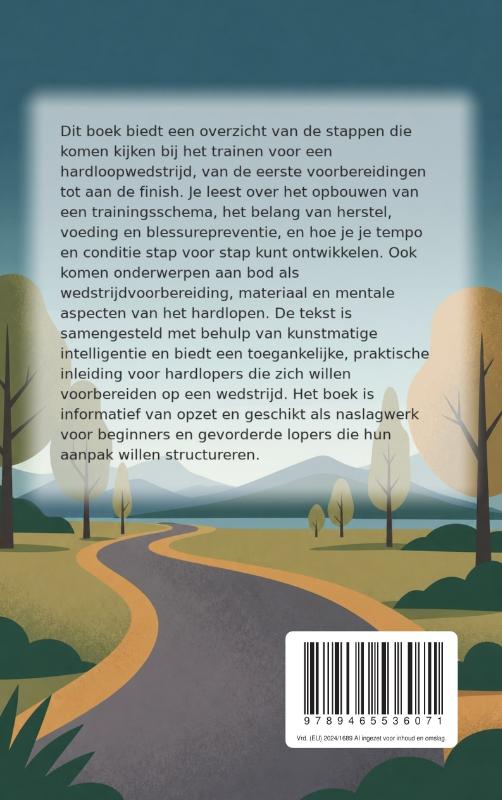 Achterkant van Trainen voor een hardloopwedstrijd