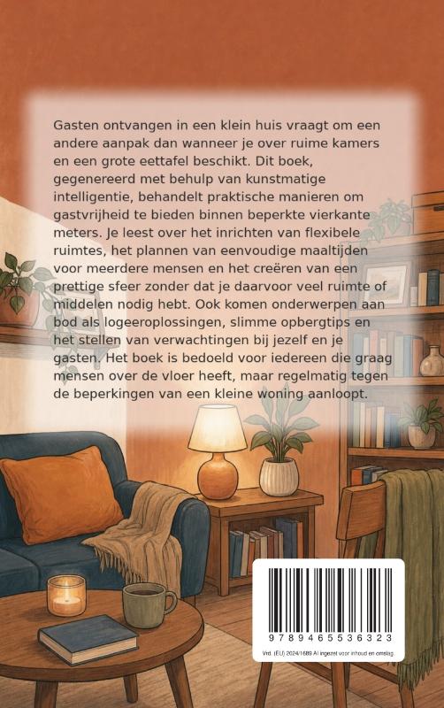 Achterkant van Ontvangen in een klein huis