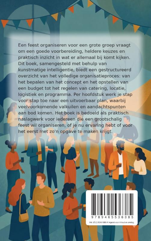 Achterkant van Een feest organiseren voor een grote groep