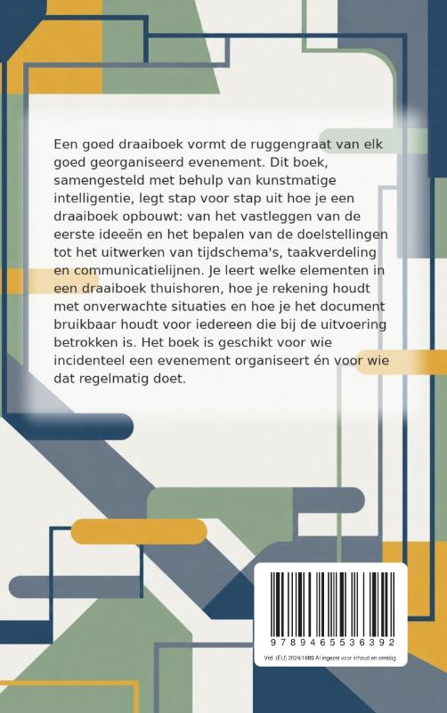 Achterkant van Draaiboeken maken voor evenementen