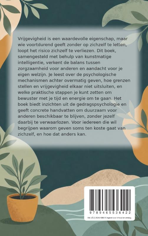 Achterkant van Geven zonder jezelf uit te putten