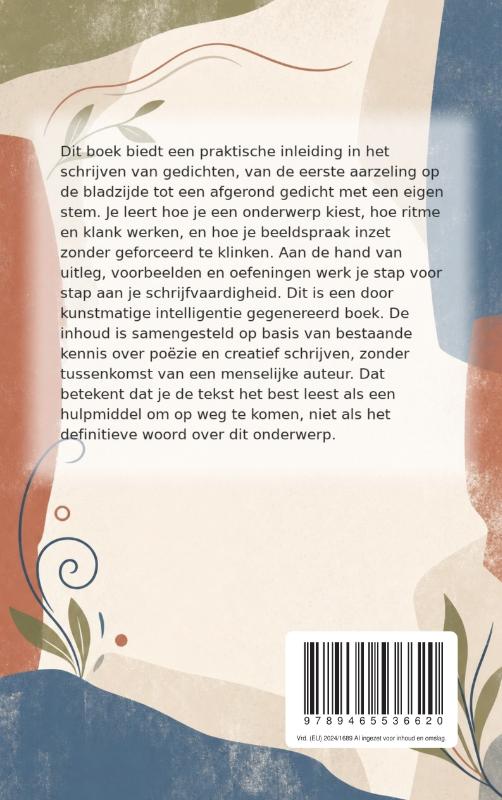 Achterkant van Beginnen met gedichten schrijven