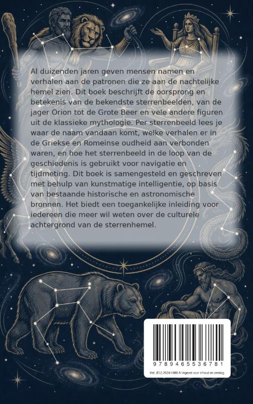 Achterkant van De verhalen achter de sterrenbeelden