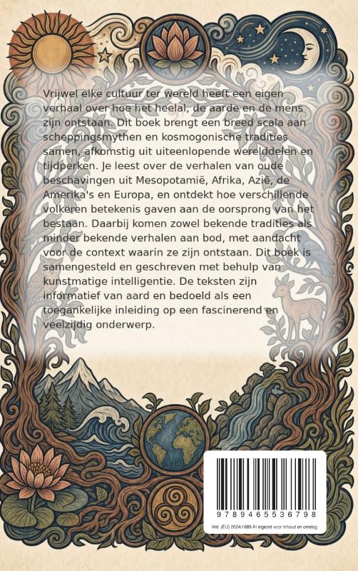 Achterkant van Scheppingsverhalen uit de hele wereld