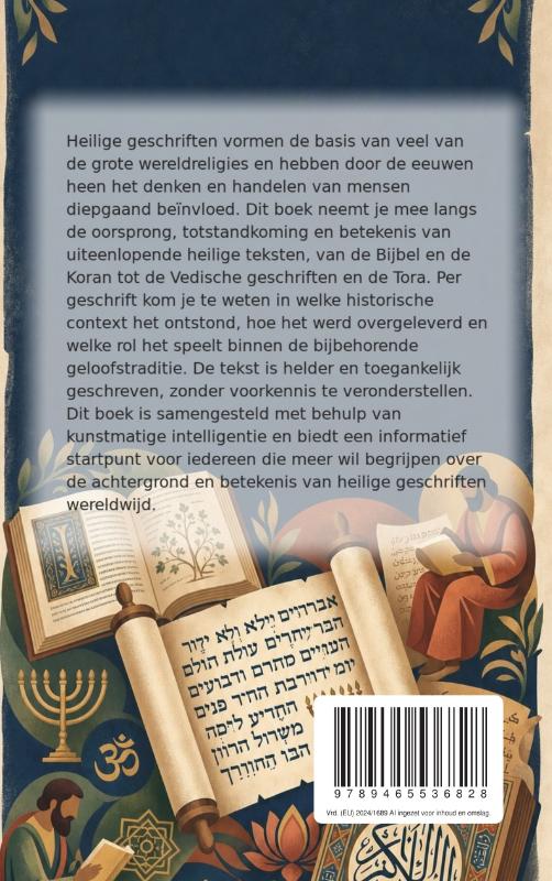 Achterkant van Heilige teksten en hun verhalen