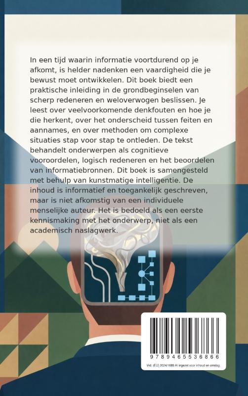 Achterkant van Helder nadenken in een wereld vol ruis