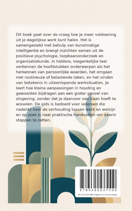Achterkant van Een werkend leven dat je voldoening geeft