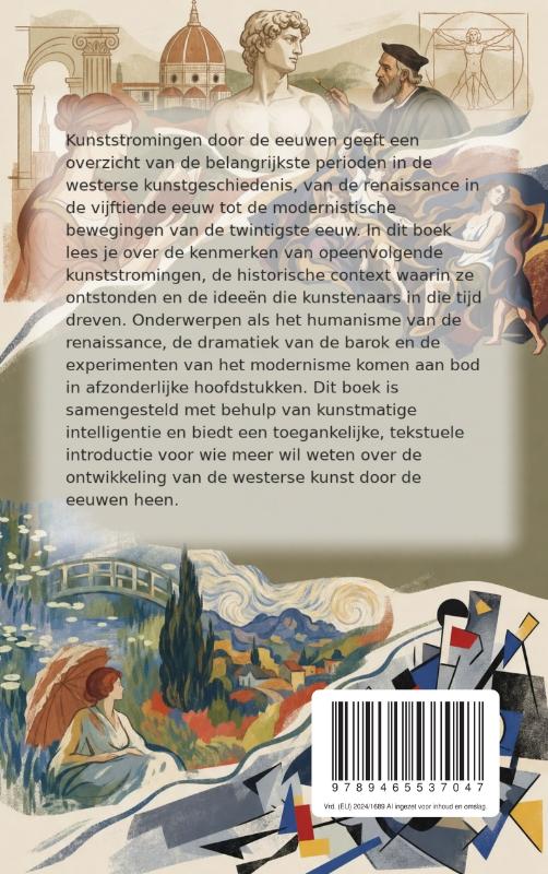 Achterkant van Kunststromingen door de eeuwen