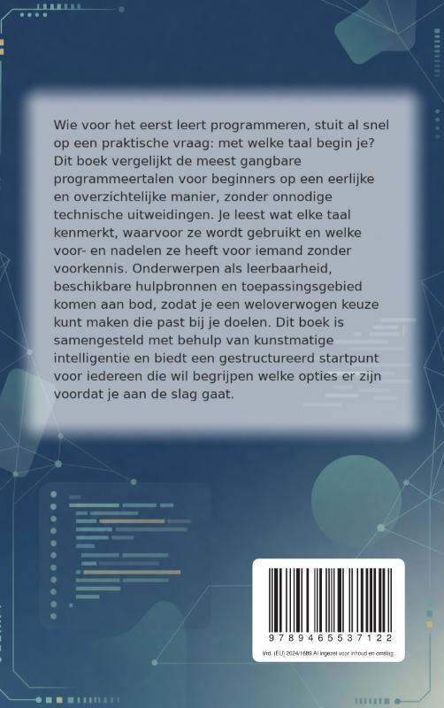 Achterkant van Een programmeertaal kiezen om mee te starten