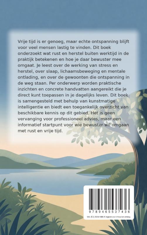 Achterkant van Echt ontspannen in je vrije tijd