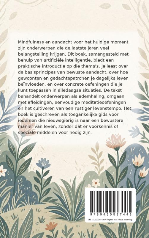 Achterkant van Genieten van het hier en nu