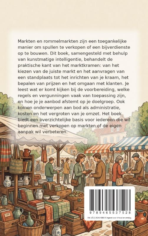 Achterkant van Verkopen op markten en rommelmarkten