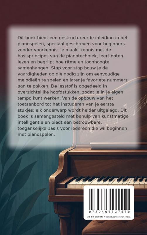 Achterkant van Beginnen met pianospelen