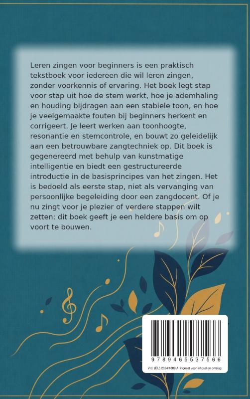 Achterkant van Leren zingen voor beginners