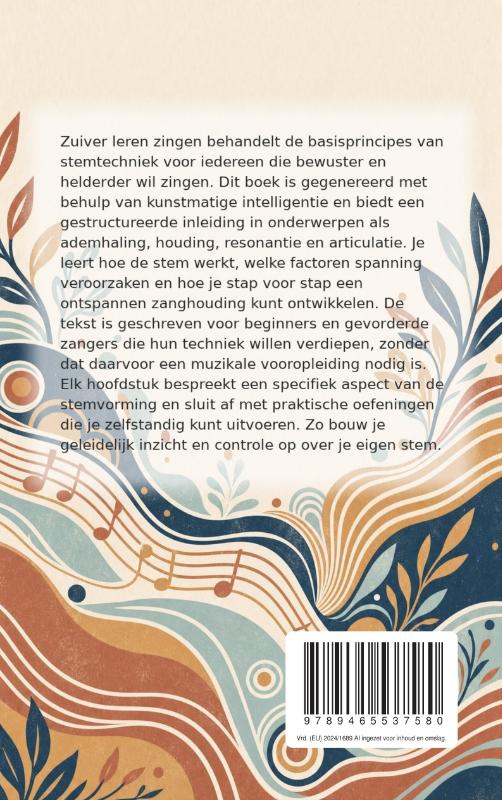 Achterkant van Zuiver leren zingen
