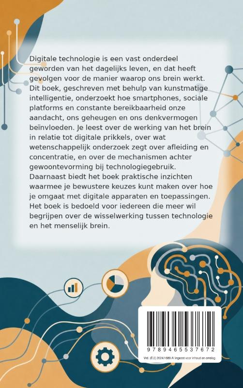 Achterkant van Het brein en aandacht in een digitale wereld